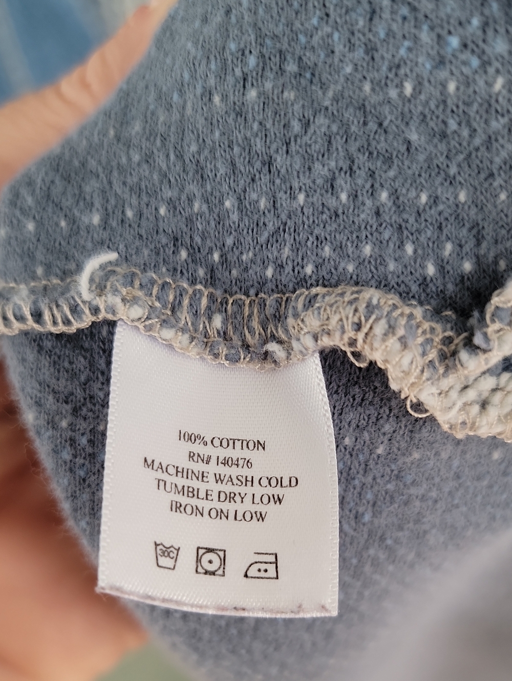 Faherty Terry Hooded Poncho Montauk Blue Serape Sz M - Picture 12 of 13